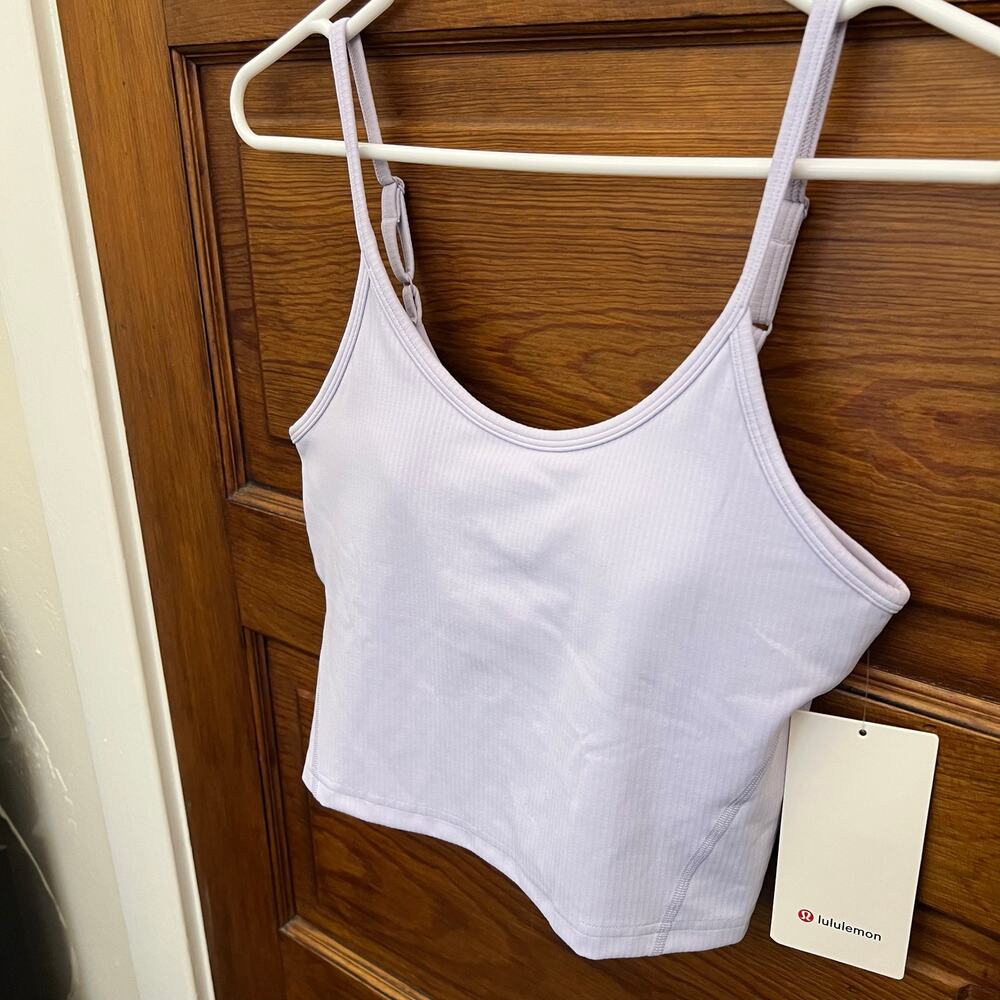 Lululemon Wunder Train U-Neck Ribbed Tank Top A/B Cup Lavender Frost sz 6 NWT's - Picture 4 of 12